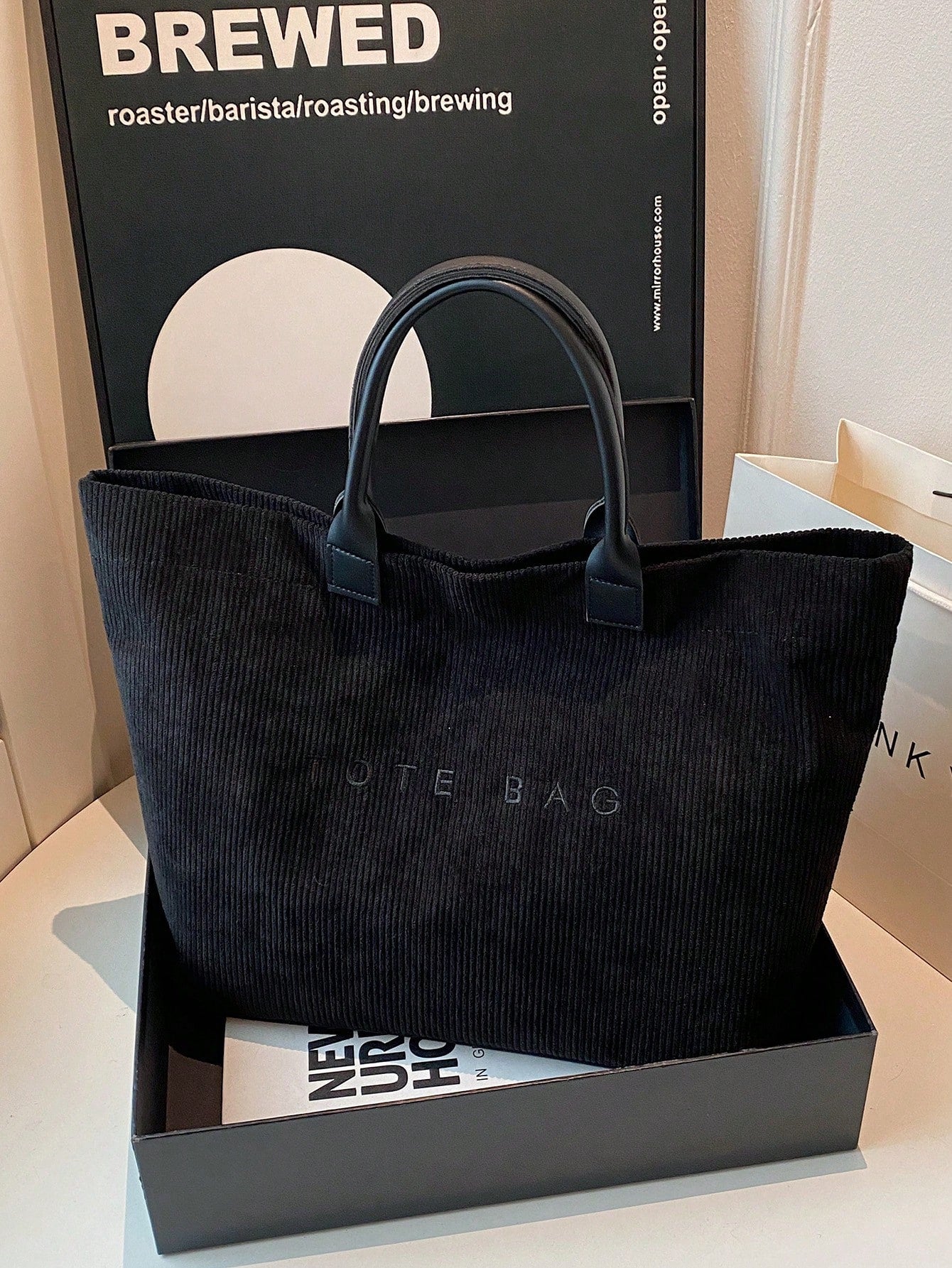 New Large Capacity Letter Decor Woven Straw Tote Bag, Multi-Functional Commute Casual Vacation Woven Straw Handbag Suitable For Commuting, Shopping, Beach Vacation, Office, Holidays
