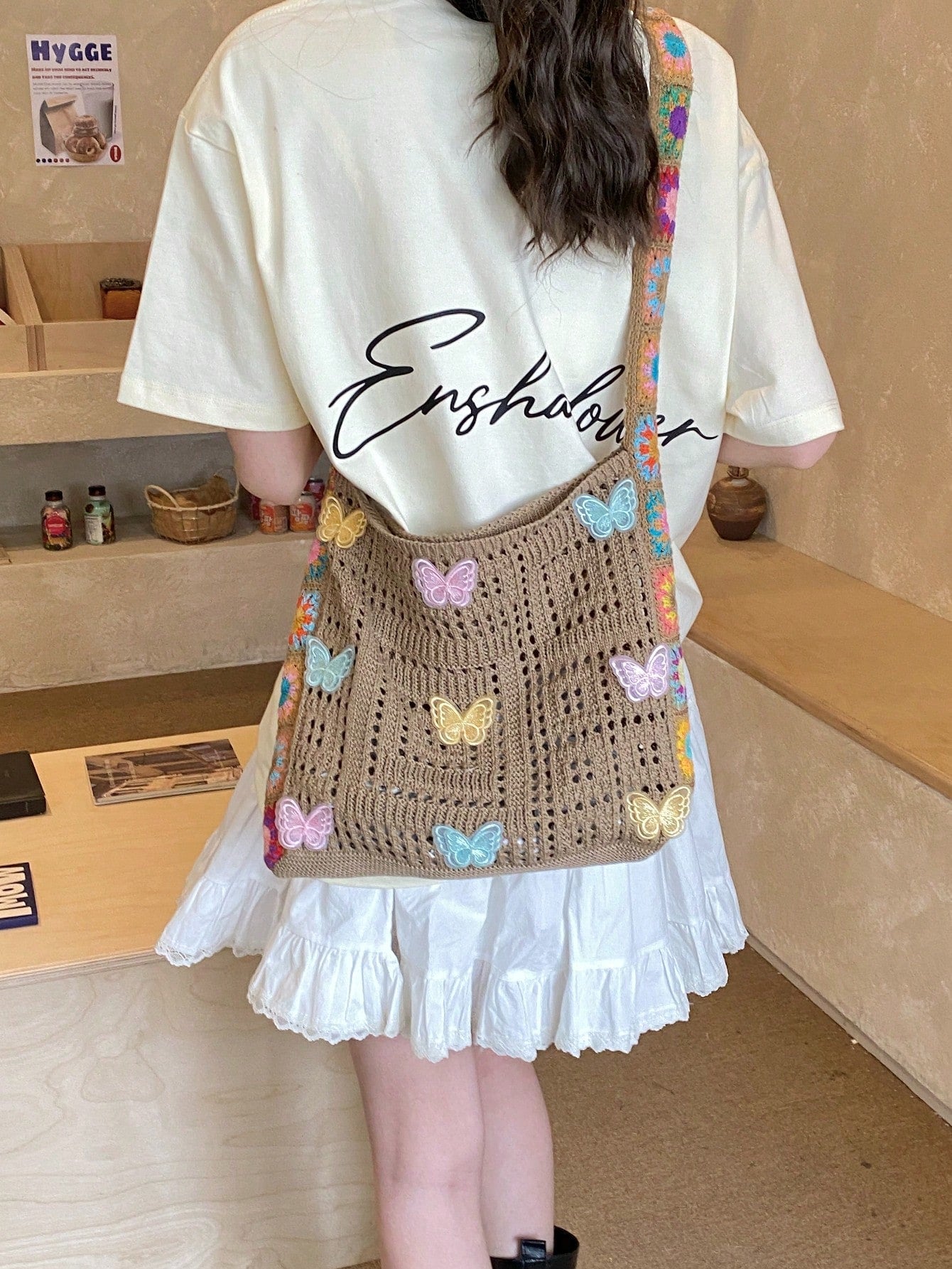 Summer New Casual Straw Tote Bag, Women Large Capacity Shoulder Shopping Handbag , Summer , Beach