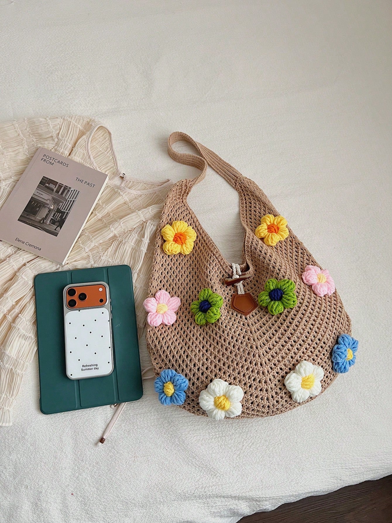 Summer New Casual Straw Tote Bag, Women Large Capacity Shoulder Shopping Handbag , Summer , Beach