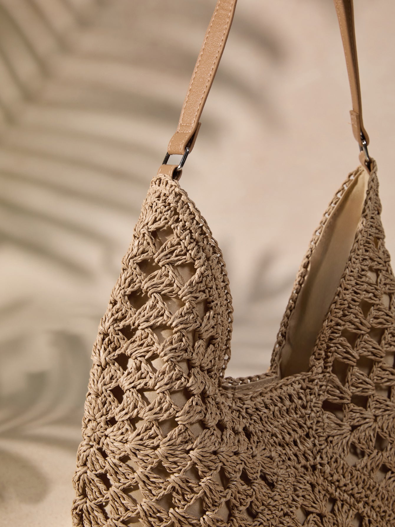 Tropiscape Women's Hand-Woven Grandmother Check Contrasting Large Capacity Tote Bag, Beach Necessities, Beach Essentials,Beach Stuff & Summer Essentials
