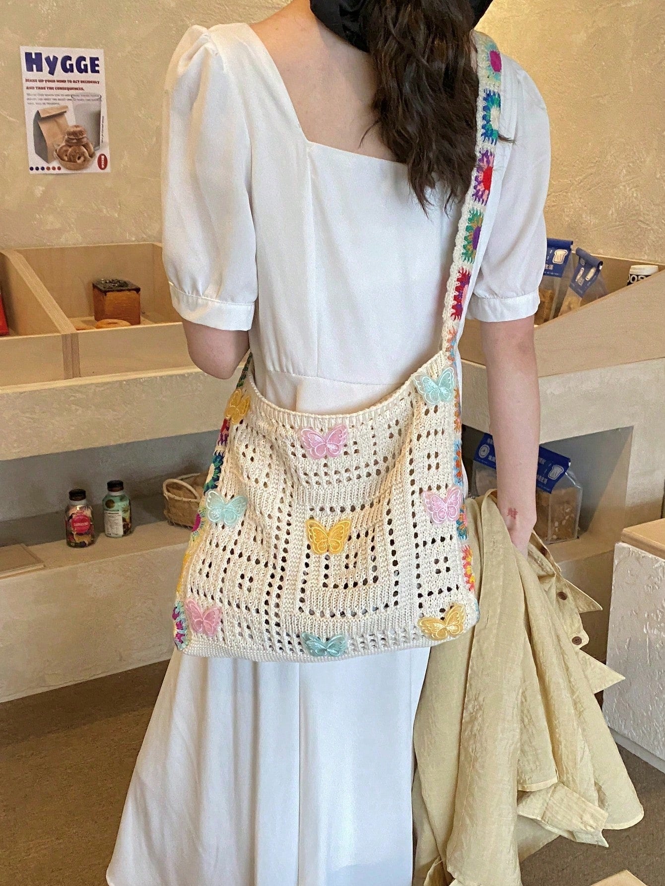 Summer New Casual Straw Tote Bag, Women Large Capacity Shoulder Shopping Handbag , Summer , Beach