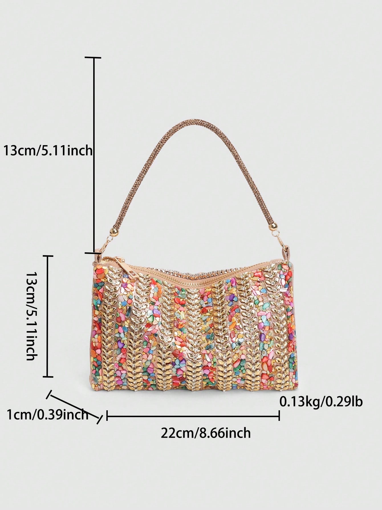 2026 New Rhinestone Decorated Evening Bag, Colorful Banquet Bag, Elegant Party Event Handbag,