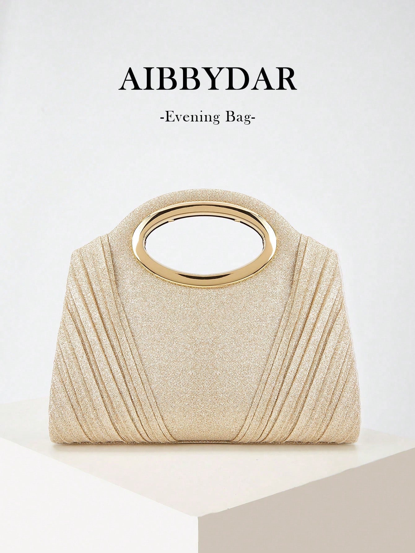 AIBBYDAR Women's Evening Bag, Apricot Colored Fashionable Solid Velvet Handbag, Suitable For Evening Gowns