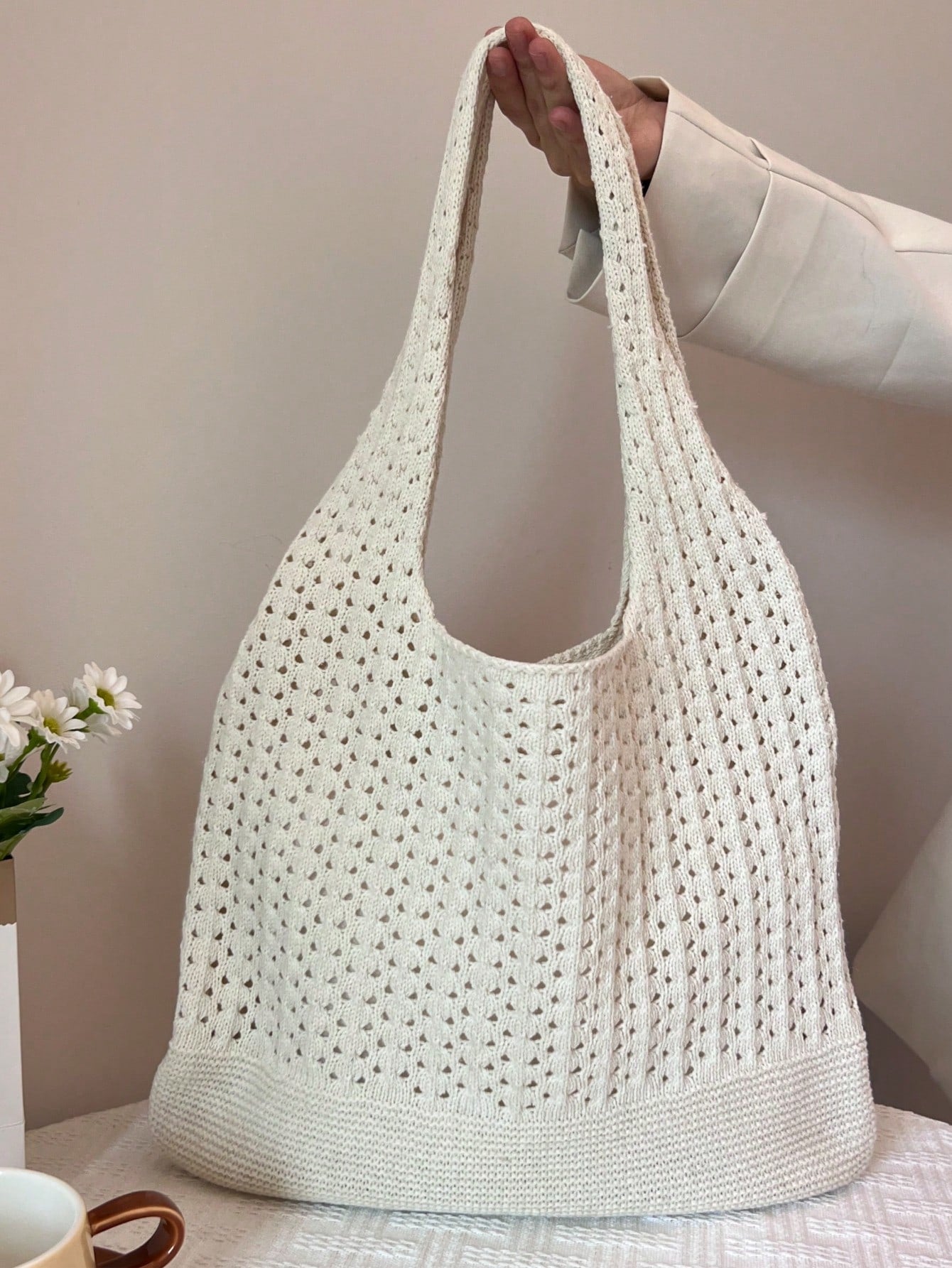 Summer Vacation Beach Bag, Large Capacity Tote Bag, Fashionable & Elegant Women's Shoulder Bag