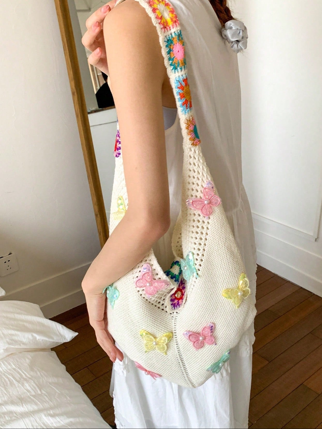 Summer New Casual Straw Tote Bag, Women Large Capacity Shoulder Shopping Handbag , Summer , Beach