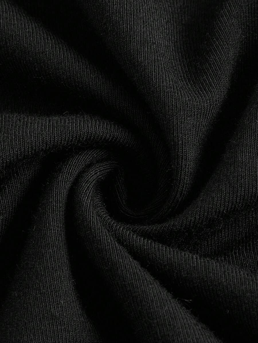 Black sleeveless scoop neck asymmetrical mini dress for women featuring contrast lace ruffle trim, split thigh, and ruched side details.