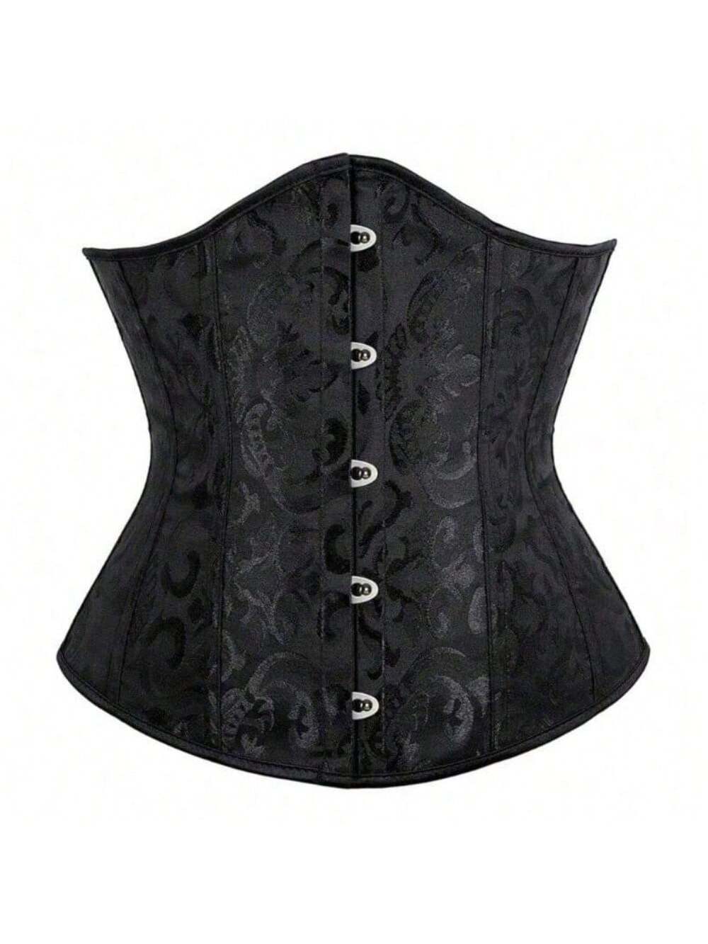 Vintage women’s waist cincher corset belt with lace-up and grommet eyelet details, slight stretch, and bow buckle for styling or costume wear.