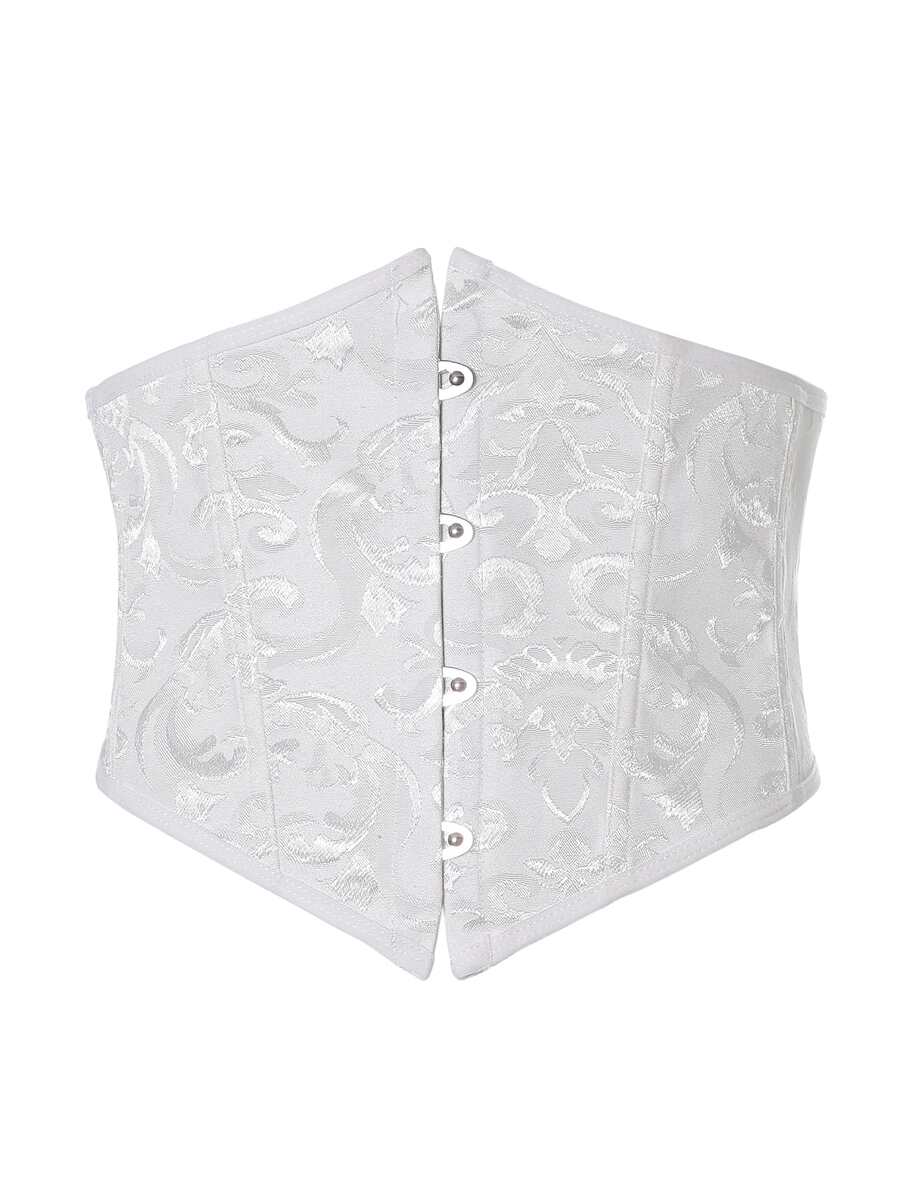 Women’s vintage waist cincher corset belt with lace-up and grommet eyelet details, bow buckle, slight stretch fabric, designed for tummy control and slimming.