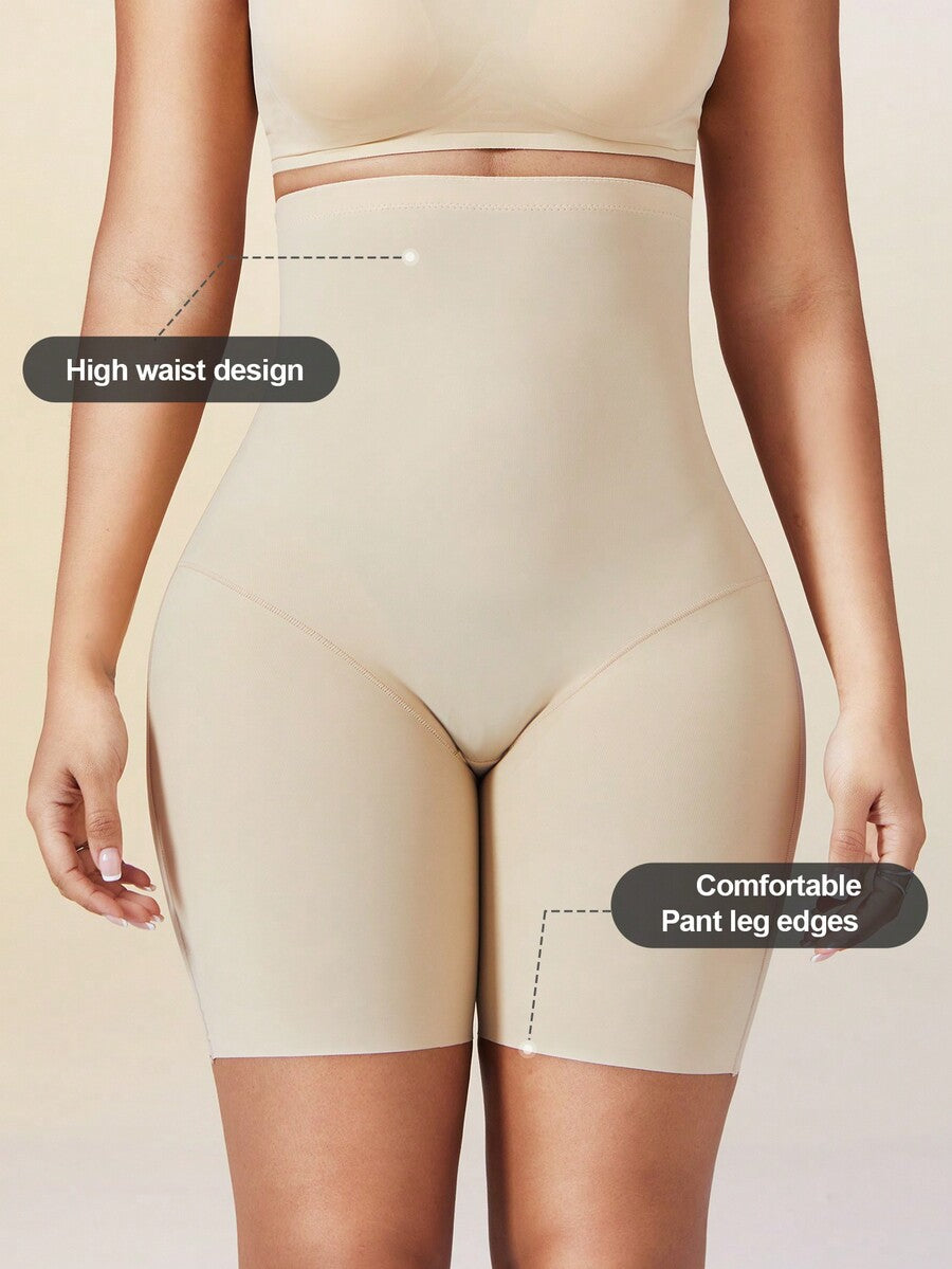 Women's high waist seamless shapewear shorts featuring strong tummy control and high stretch compression.