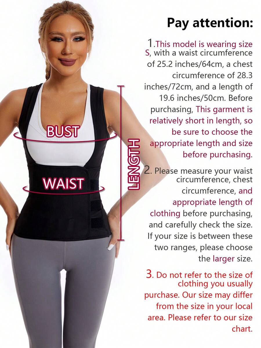 Women's pink sauna sweat waist cincher vest featuring fixed chest support, tummy control compression fabric, and hook and loop closure for fitness training.