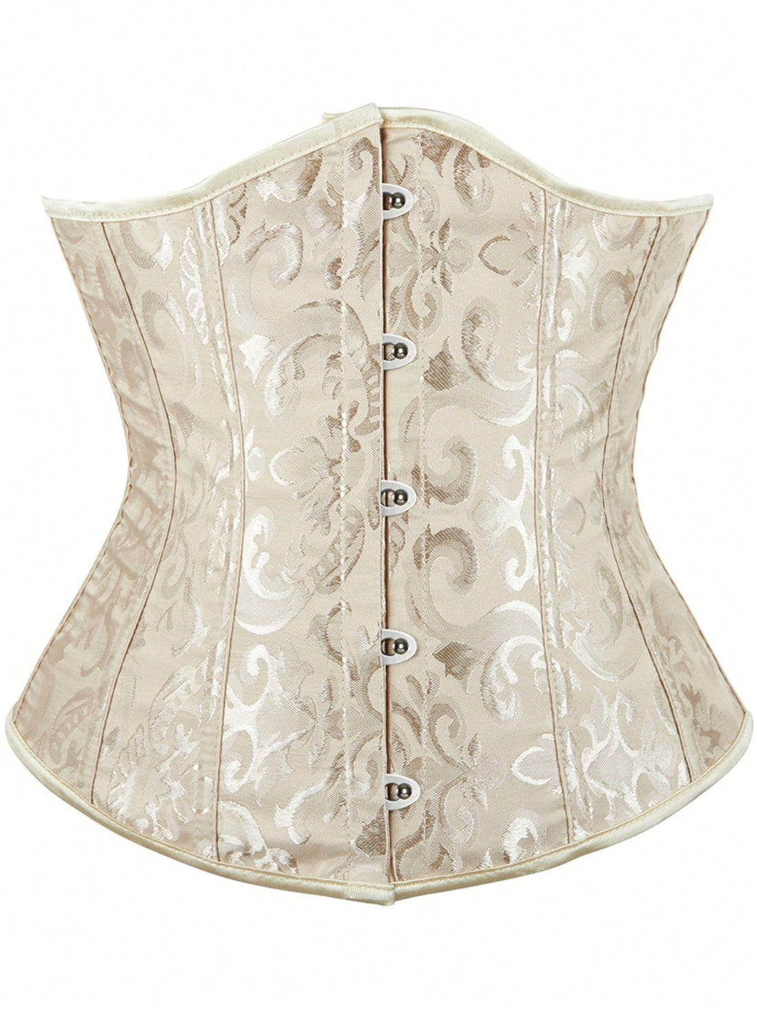 Vintage women’s waist cincher corset belt with lace-up and grommet eyelet details, slight stretch, and bow buckle for styling or costume wear.