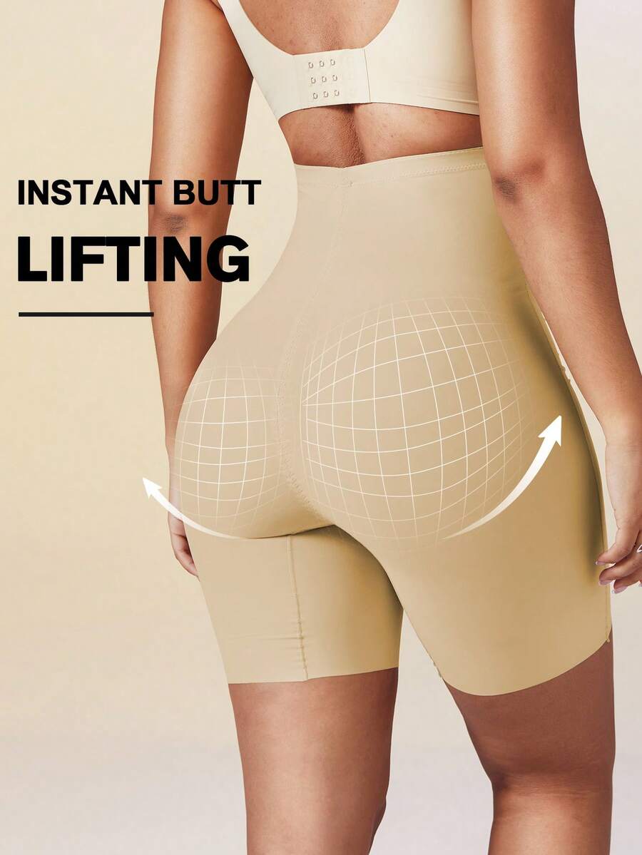 Women's high waist seamless shapewear shorts featuring strong tummy control and high stretch compression.