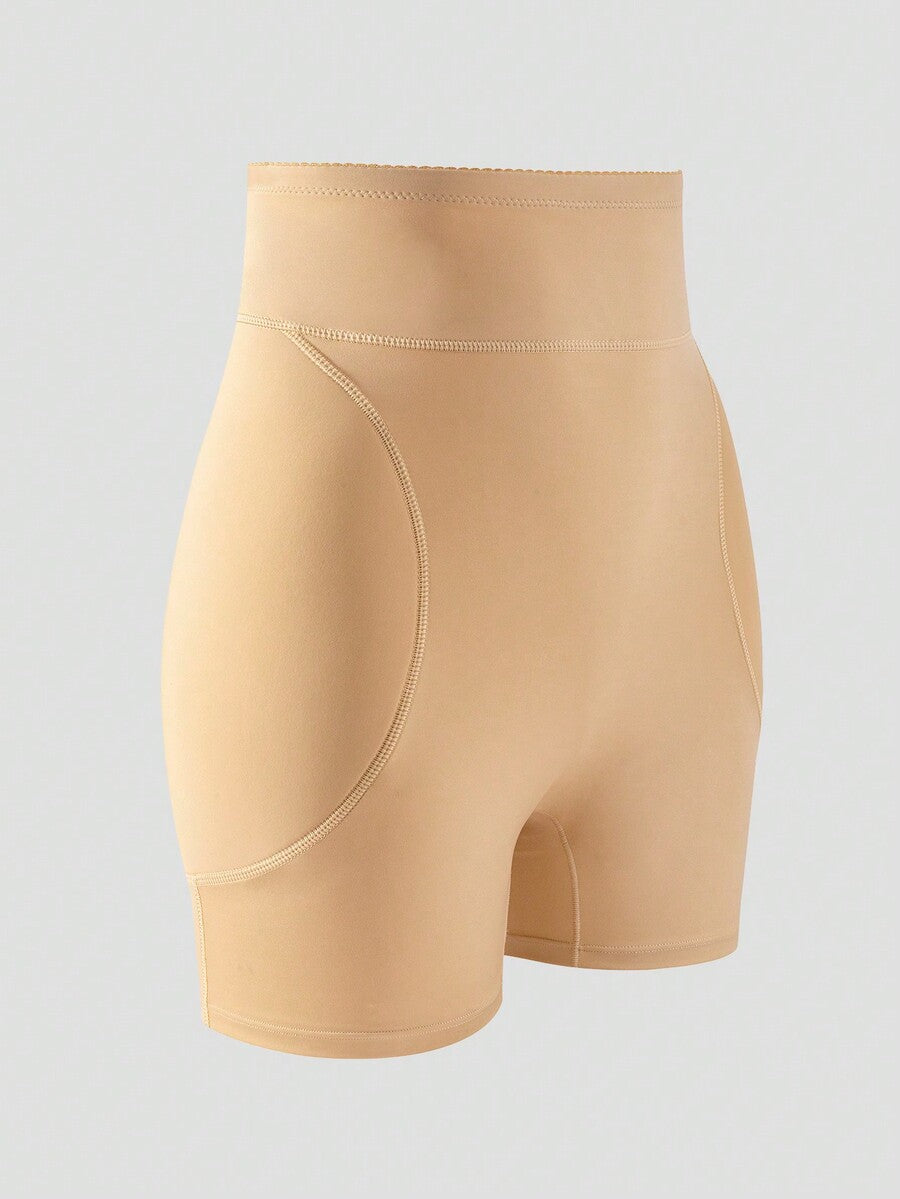 Women's high waist butt lifter shapewear shorts with foam hip pads for tummy and waist shaping.