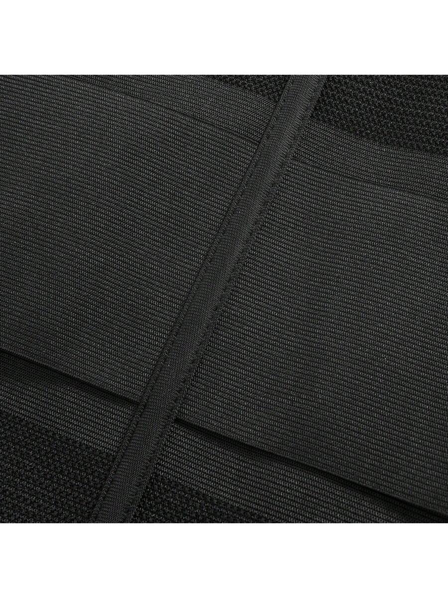 Women's black breathable sports waist trainer with hook and loop fastener for tummy and waist support