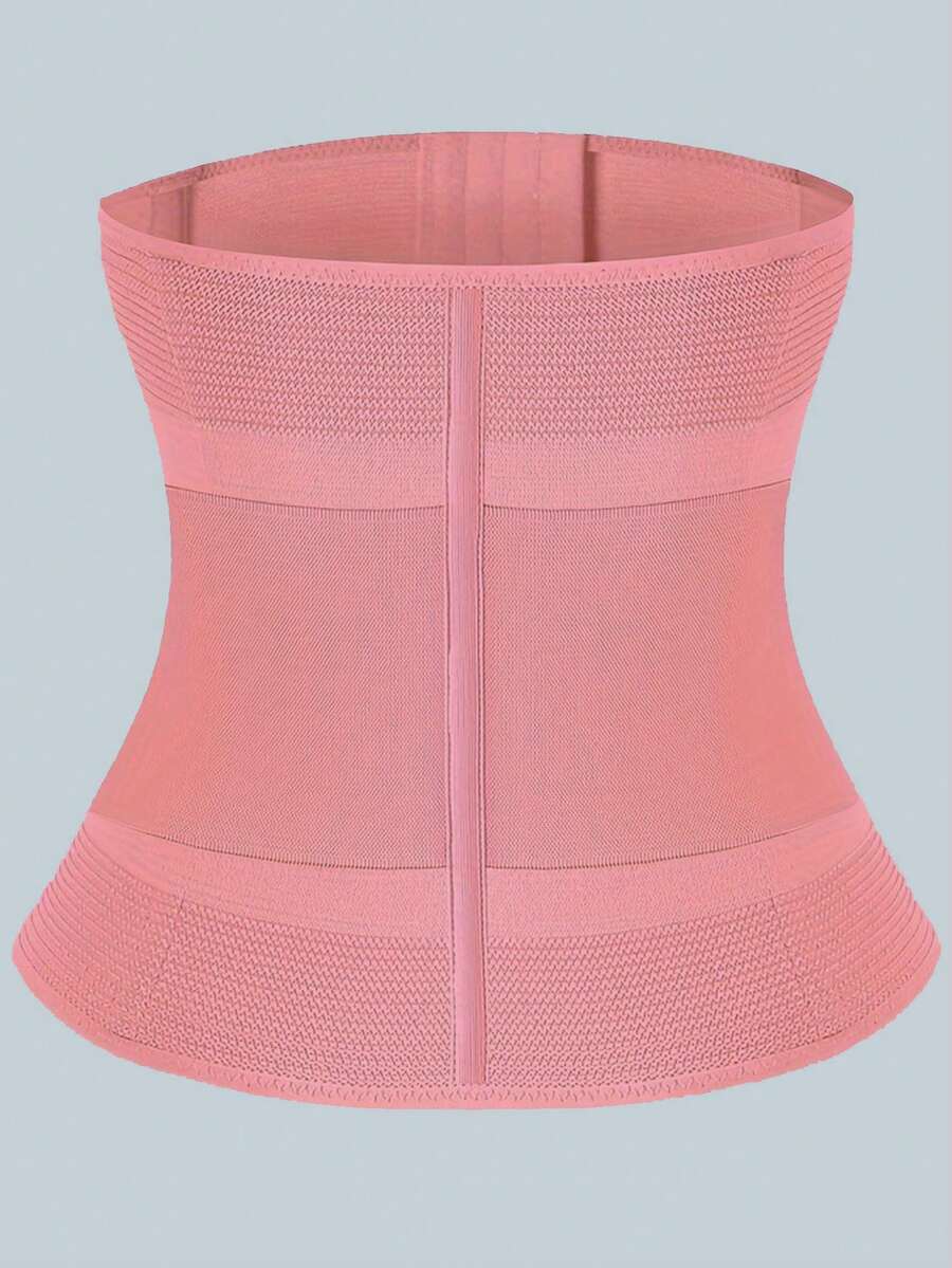 Women's black breathable sports waist trainer with hook and loop fastener for tummy and waist support