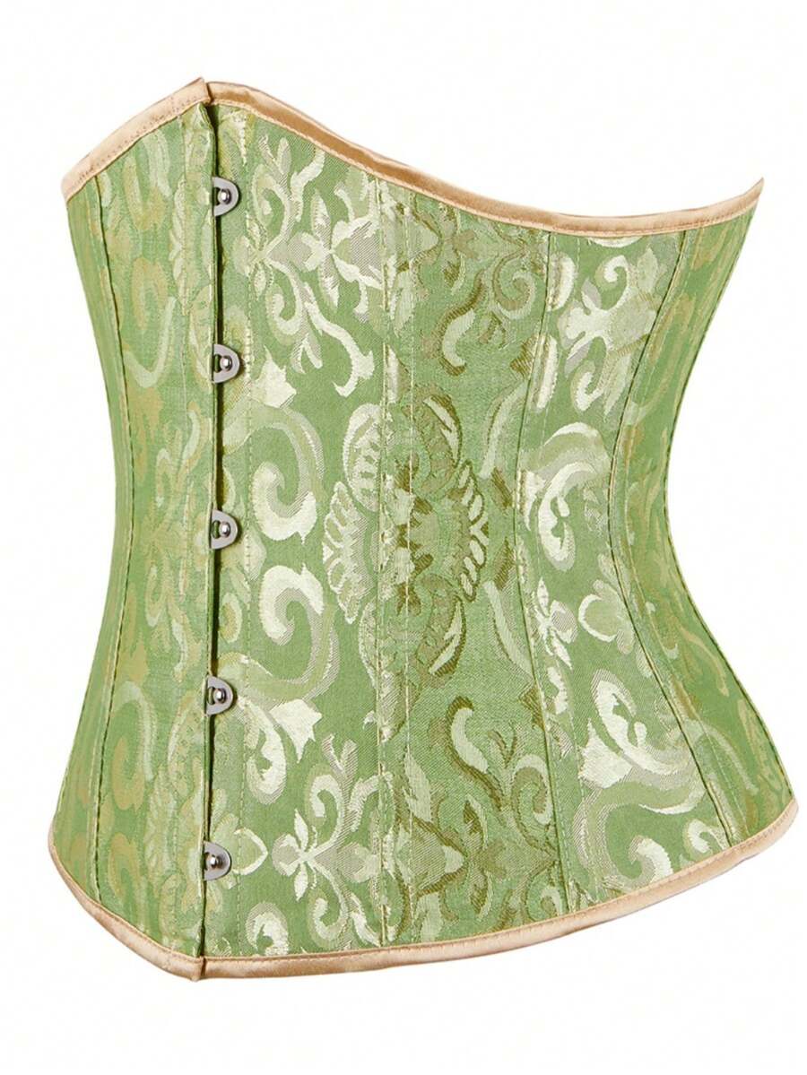 Vintage women’s waist cincher corset belt with lace-up and grommet eyelet details, slight stretch, and bow buckle for styling or costume wear.
