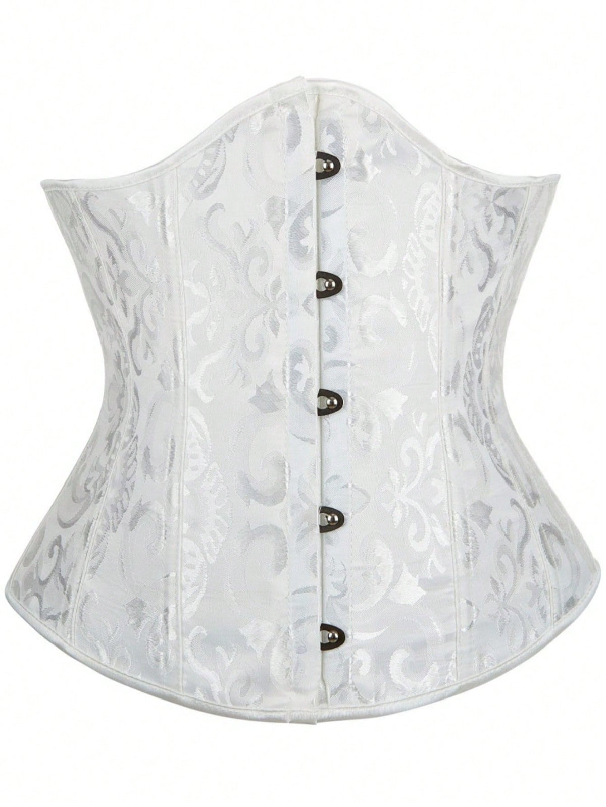 Vintage women’s waist cincher corset belt with lace-up and grommet eyelet details, slight stretch, and bow buckle for styling or costume wear.