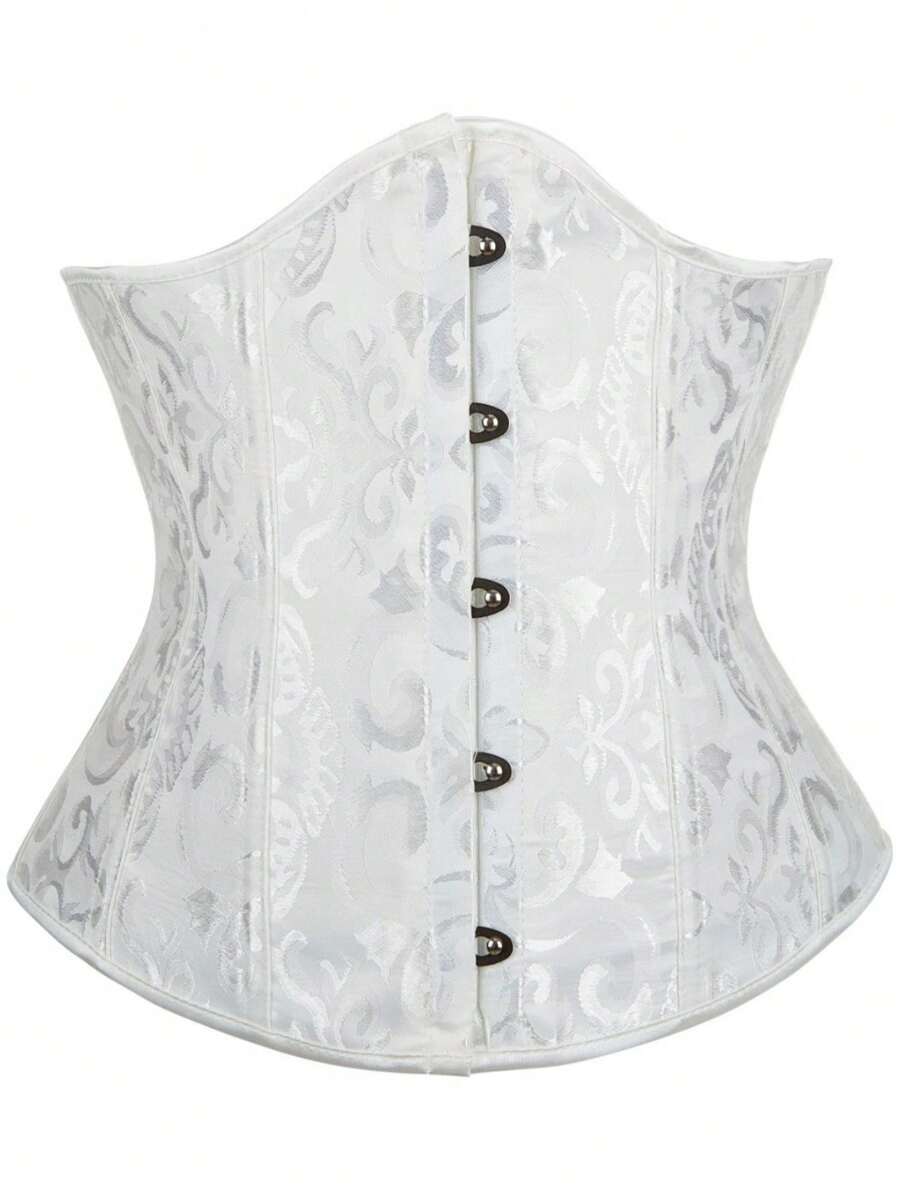 Vintage women’s waist cincher corset belt with lace-up and grommet eyelet details, slight stretch, and bow buckle for styling or costume wear.