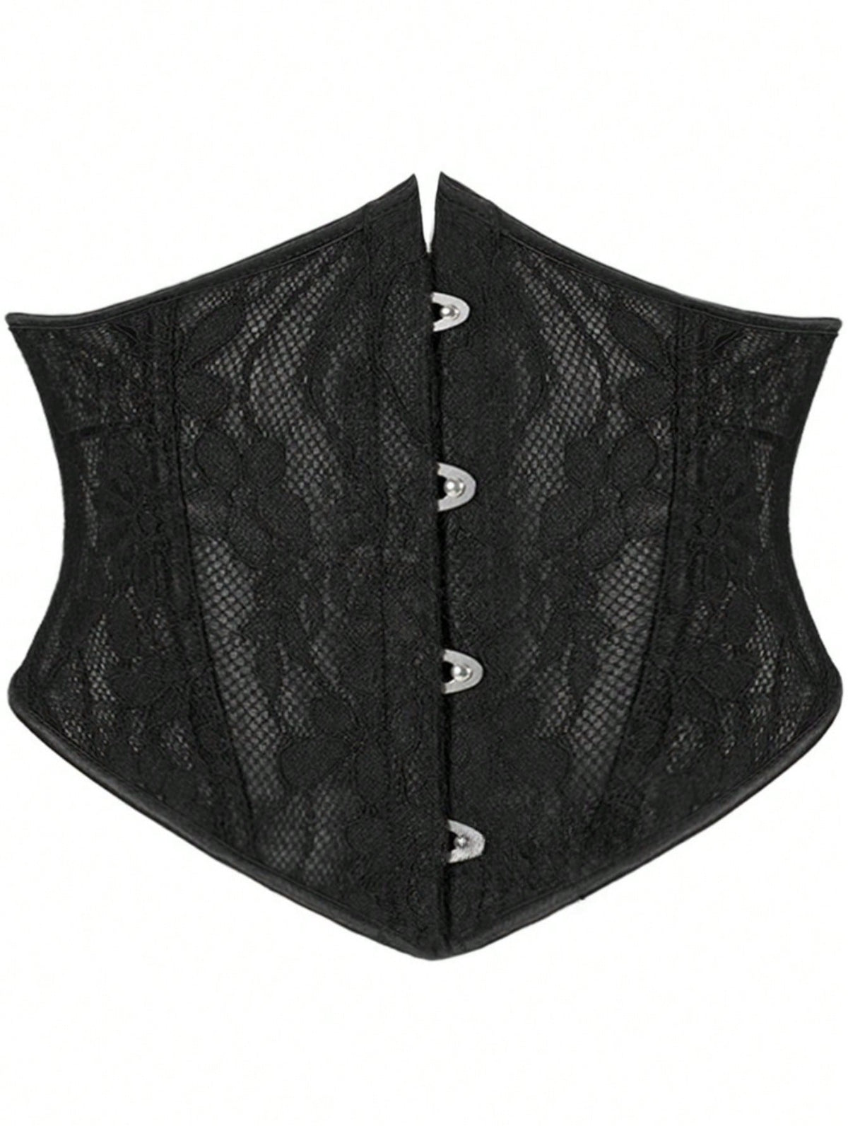 Women’s vintage waist cincher corset belt with lace-up and grommet eyelet details, bow buckle, slight stretch fabric, designed for tummy control and slimming.
