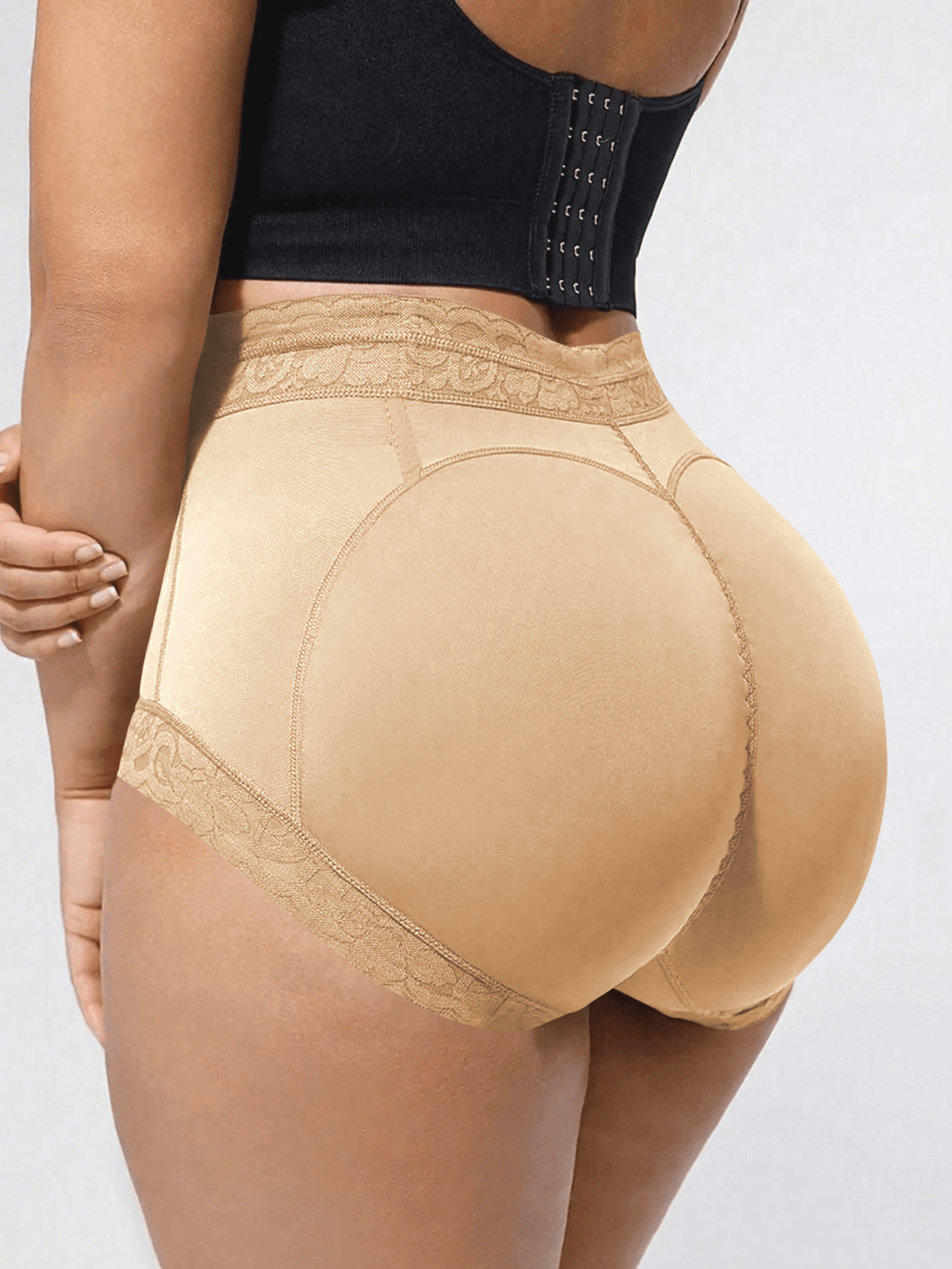 Dusty purple high waist tummy control shapewear briefs for women with body shaping support.