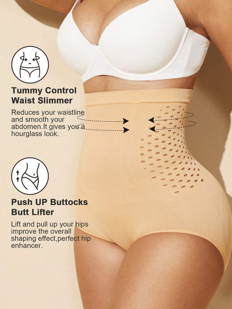 Black women's high waist seamless shaping jumpsuit featuring tummy control and short body shaper design.