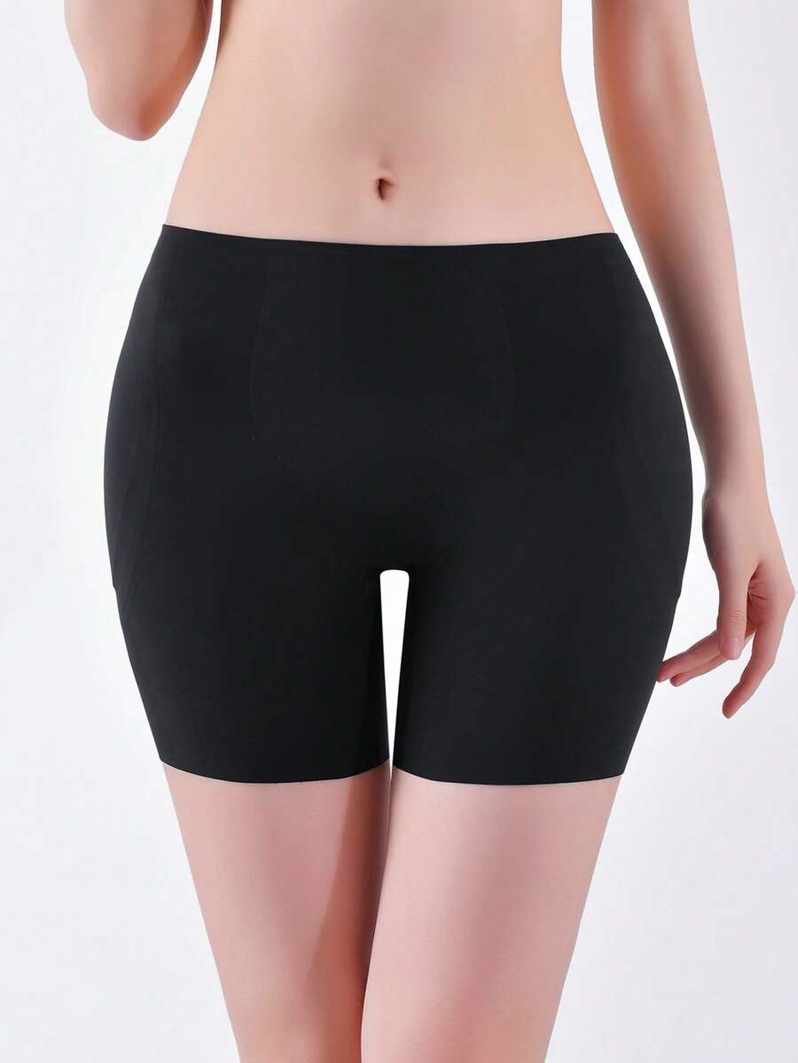 Women's seamless hip and butt lifting shapewear shorts with detachable sponge padding