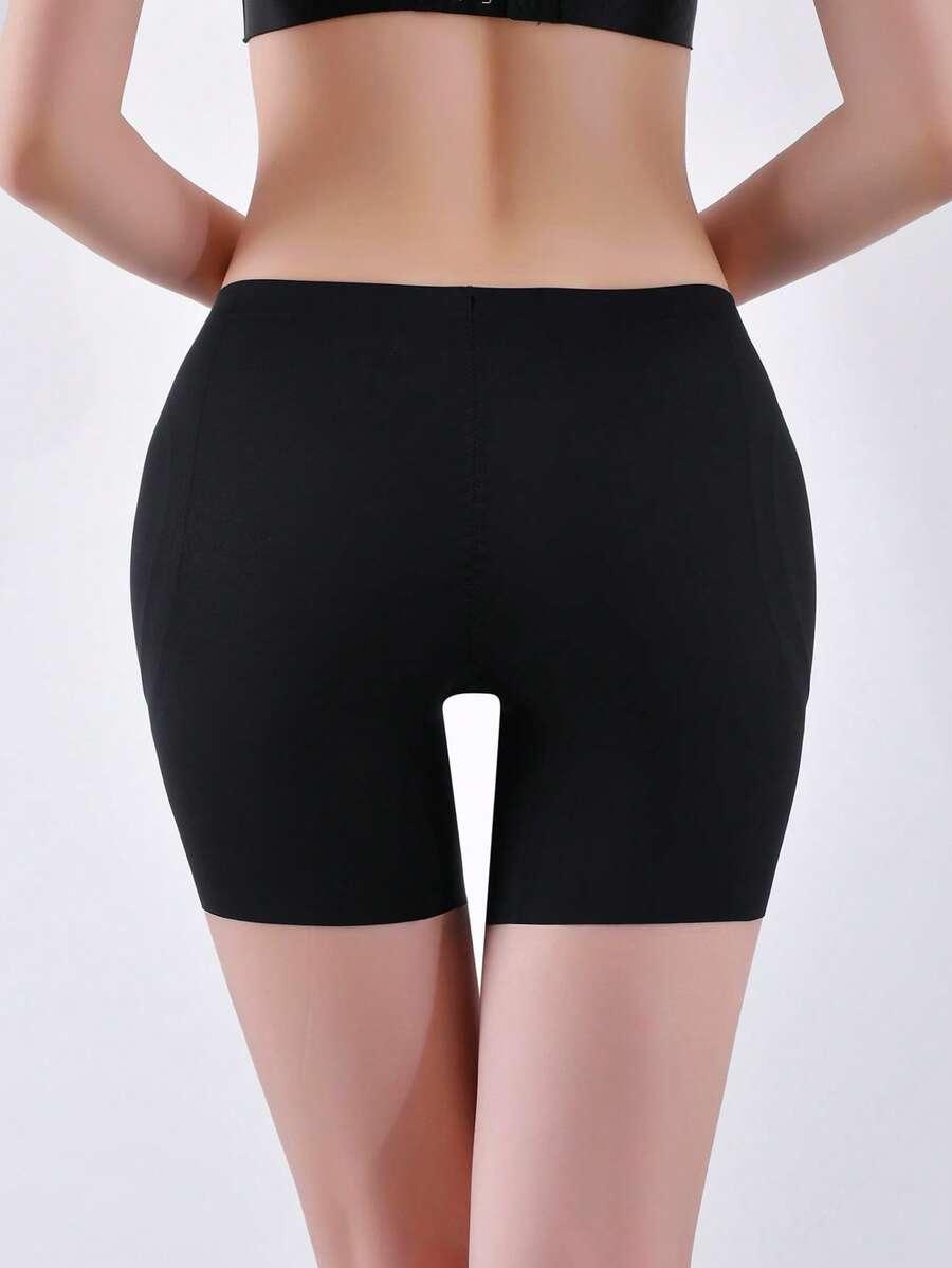 Women's seamless hip and butt lifting shapewear shorts with detachable sponge padding