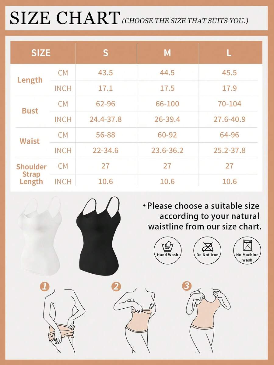 Women's black seamless shaping camisole top featuring a deep V-neckline, backless cut, and high-stretch fabric for waist and tummy control.