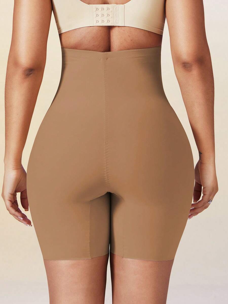 Women's high waist seamless shapewear shorts featuring strong tummy control and high stretch compression.