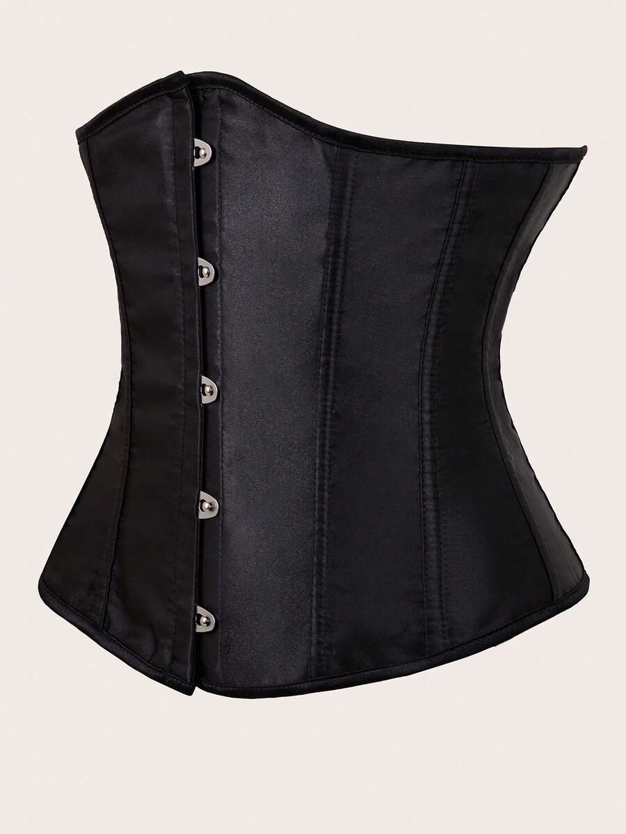 Women’s lace-up waist cincher shapewear with strong compression and non-stretch fabric, designed for waist support and shaping.