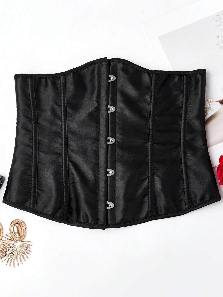 Women’s lace-up waist cincher shapewear with strong compression and non-stretch fabric, designed for waist support and shaping.