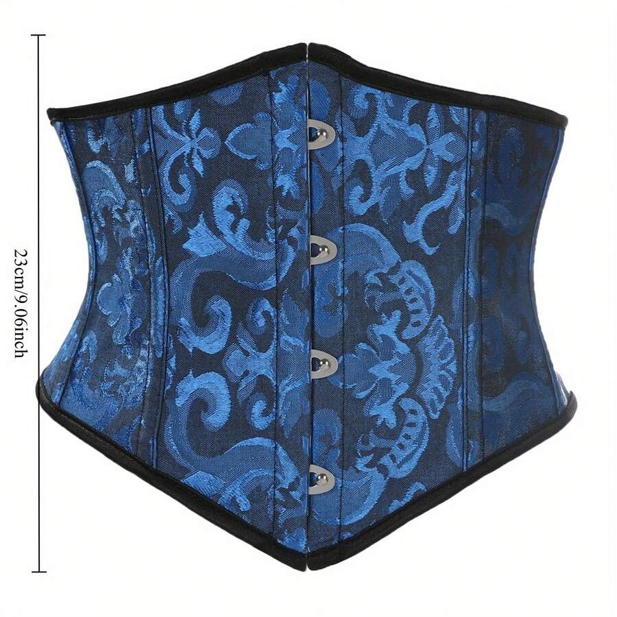 Women’s vintage waist cincher corset belt with lace-up and grommet eyelet details, bow buckle, slight stretch fabric, designed for tummy control and slimming.