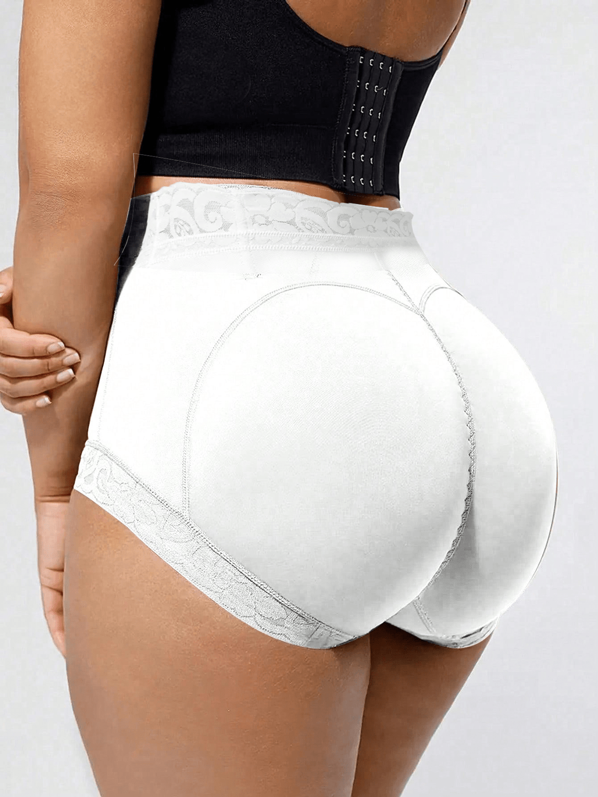 Dusty purple high waist tummy control shapewear briefs for women with body shaping support.