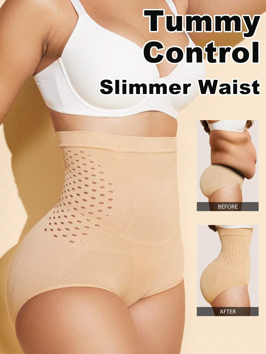 Black women's high waist seamless shaping jumpsuit featuring tummy control and short body shaper design.