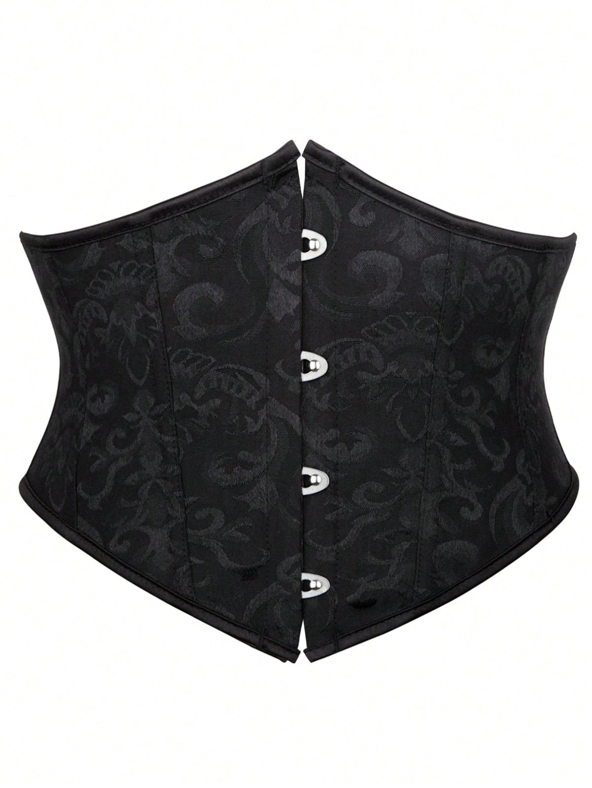 Women’s vintage waist cincher corset belt with lace-up and grommet eyelet details, bow buckle, slight stretch fabric, designed for tummy control and slimming.