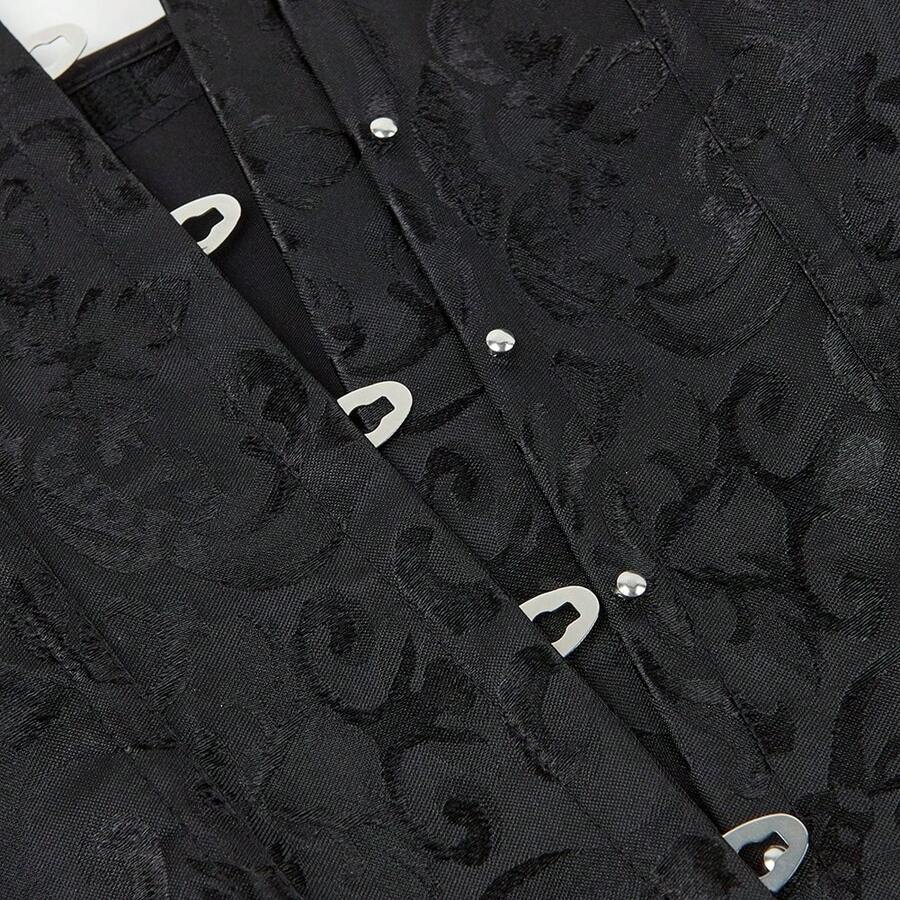 Vintage women’s waist cincher corset belt with lace-up and grommet eyelet details, slight stretch, and bow buckle for styling or costume wear.