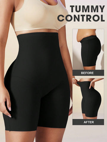 Women's high waist seamless shapewear shorts featuring strong tummy control and high stretch compression.