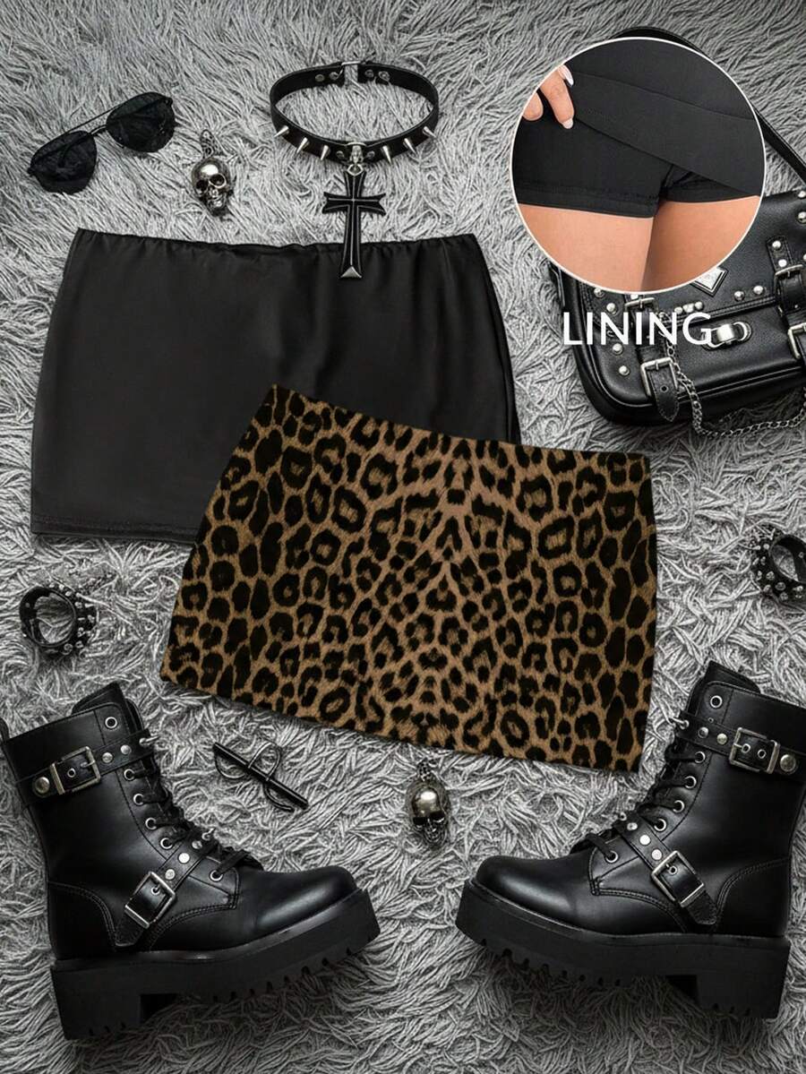 Women's low waist bodycon mini skirt 2-piece set in a casual Y2K style crafted from knitted fabric