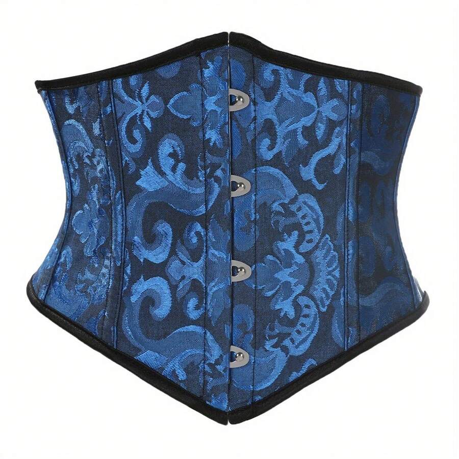 Women’s vintage waist cincher corset belt with lace-up and grommet eyelet details, bow buckle, slight stretch fabric, designed for tummy control and slimming.