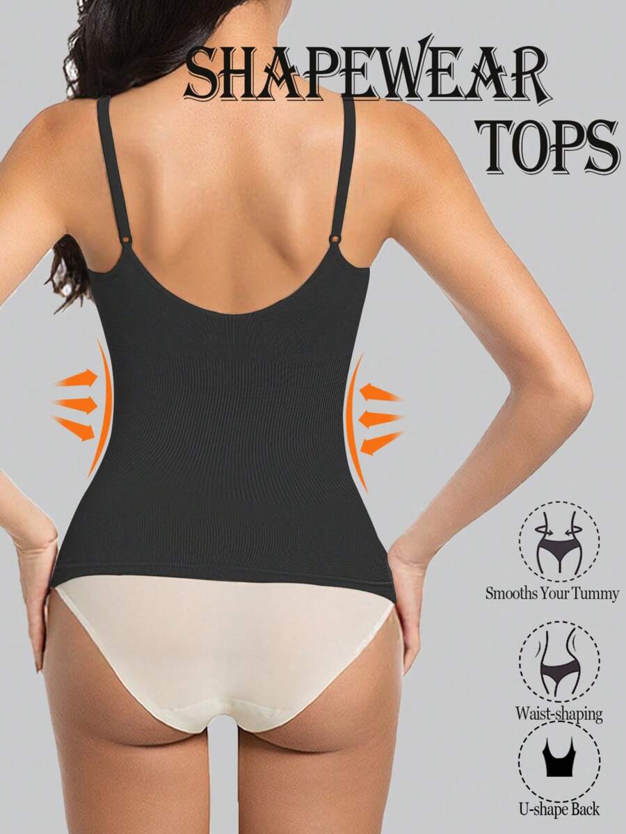 Women's white seamless shapewear crop top featuring adjustable straps and tummy control body shaping design.