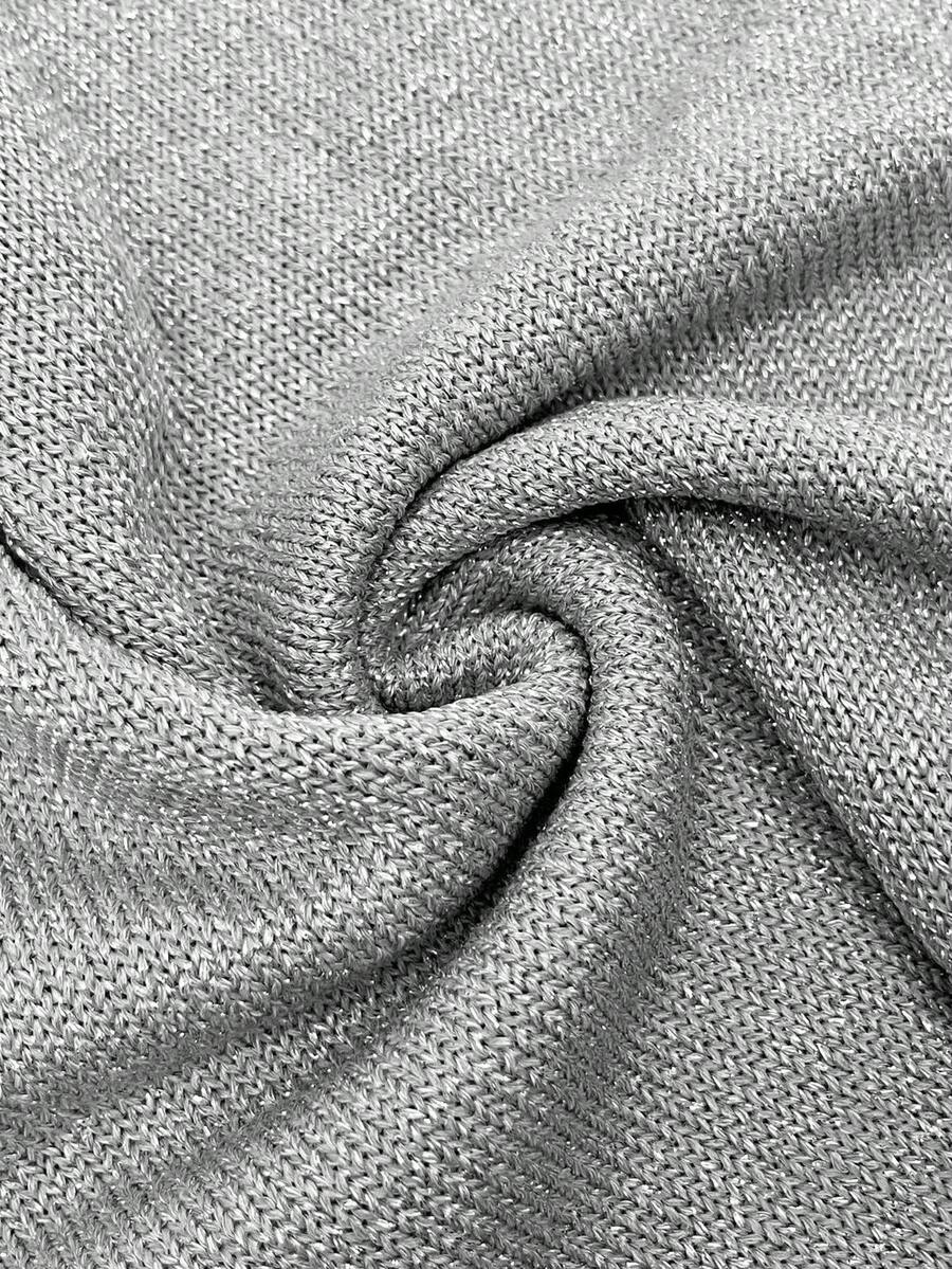 Grey rib-knit camisole top featuring a V-neckline and thin spaghetti straps for women.