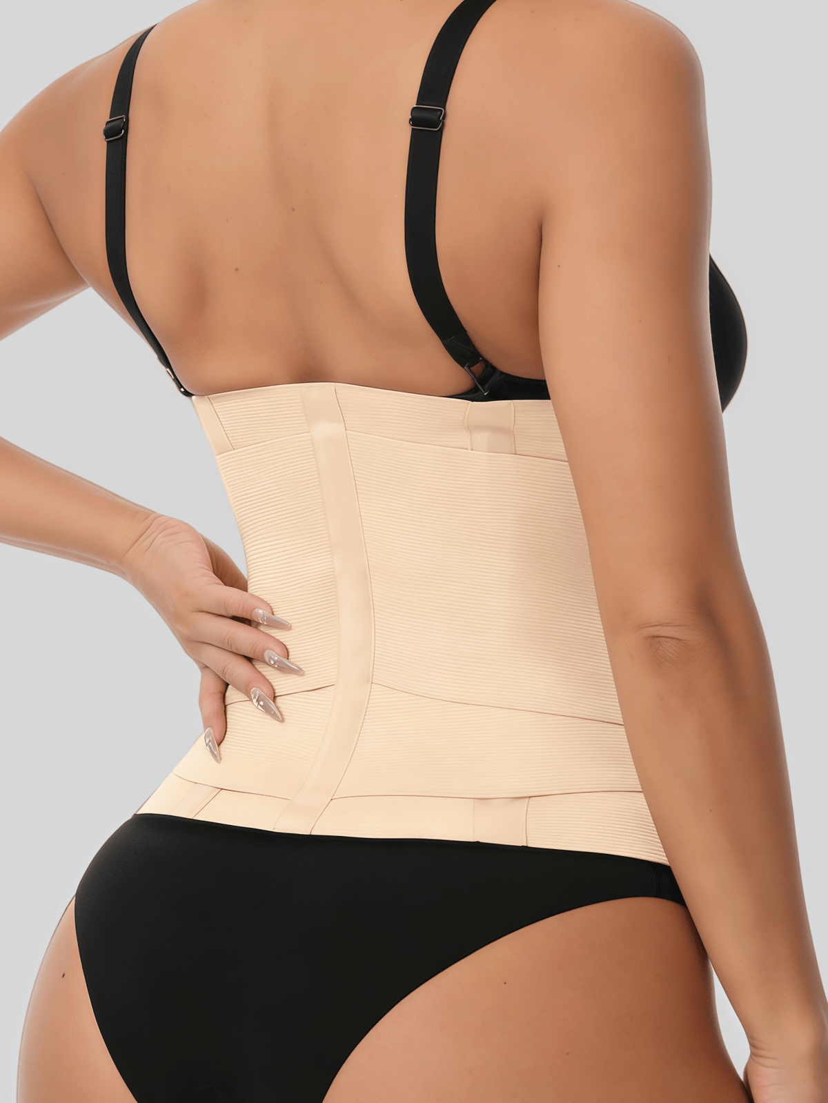 Women's high compression waist trainer and abdominal shaper belt designed for tummy support and daily wear.
