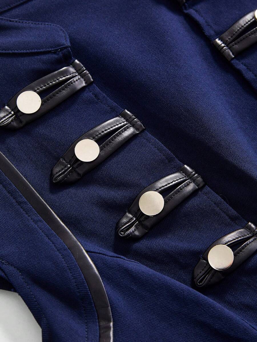 Women's black deep V-neck top featuring cap sleeves, cut-out lace-up details, zipper closure, and regular fit woven fabric.