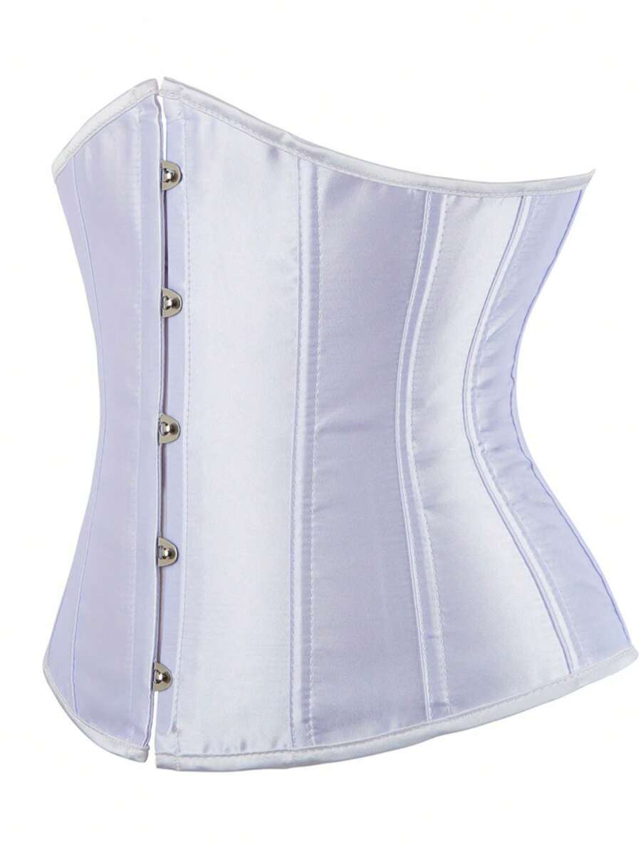 Vintage lace-up waist trainer corset with grommet eyelet details and plant pattern, designed for Halloween styling.