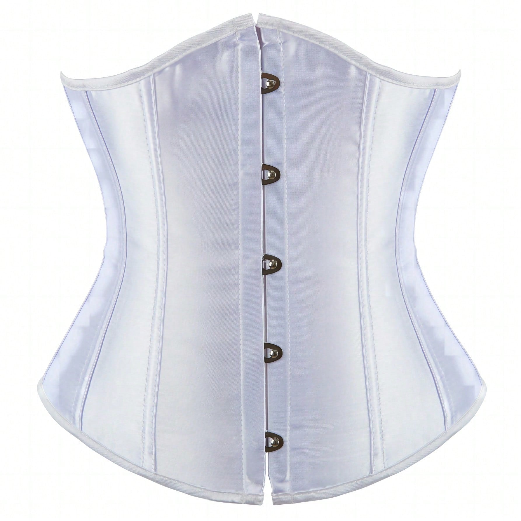 Vintage lace-up waist trainer corset with grommet eyelet details and plant pattern, designed for Halloween styling.