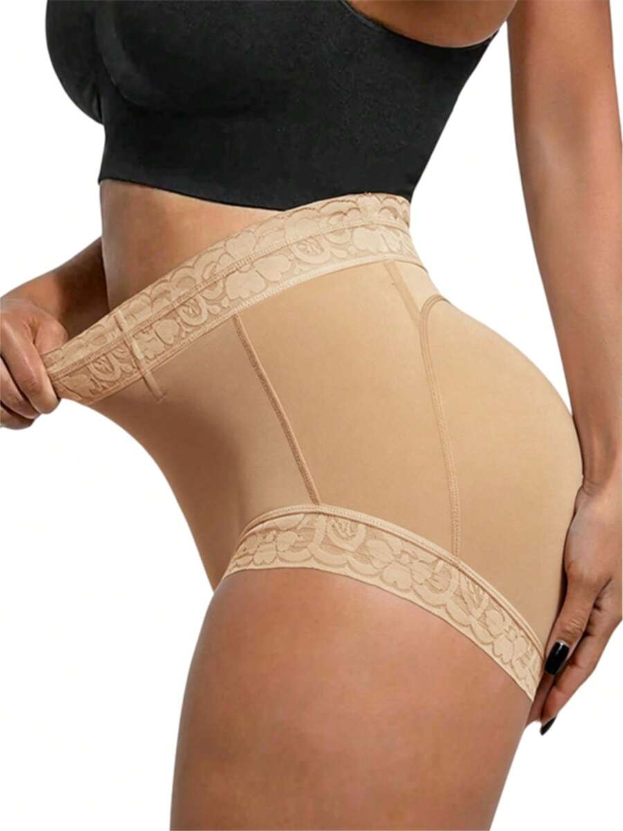 Dusty purple high waist tummy control shapewear briefs for women with body shaping support.