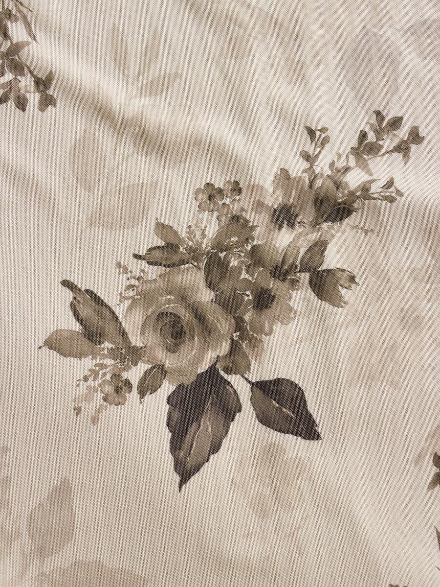 Women's floral print backless cami long dress featuring spaghetti straps, high waist, ruched detailing, and a mermaid hem with split thigh