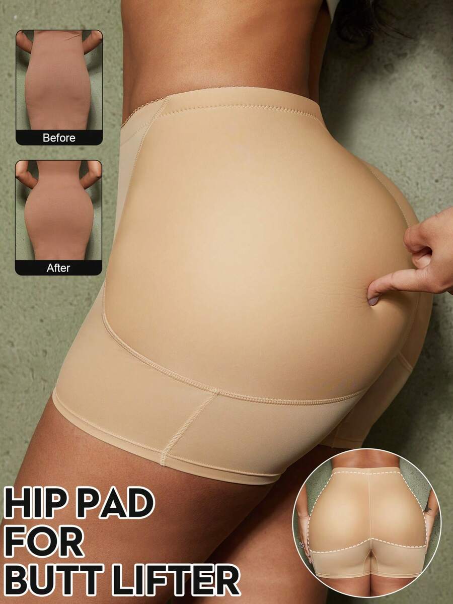 Women's waist cincher shapewear bottom featuring tummy control and padded hips.