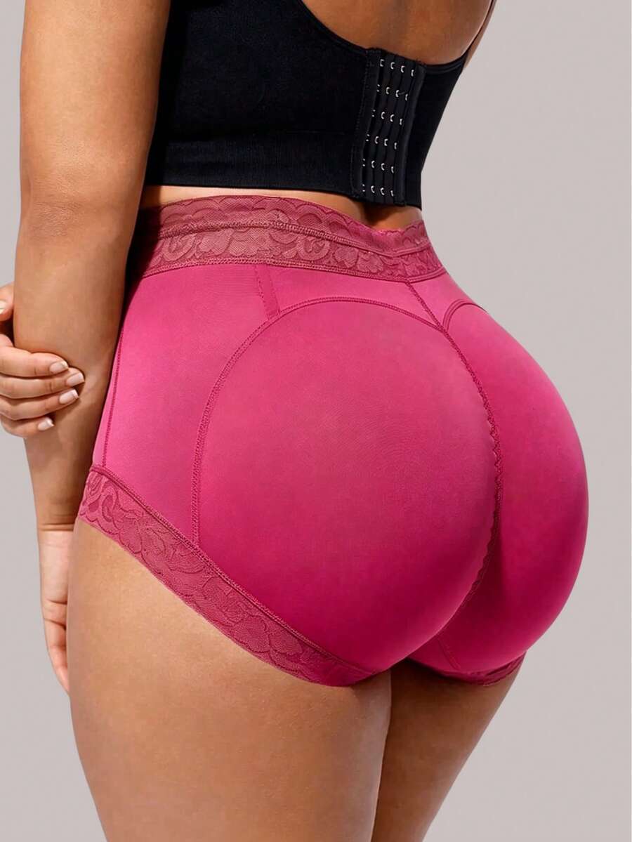Dusty purple high waist tummy control shapewear briefs for women with body shaping support.