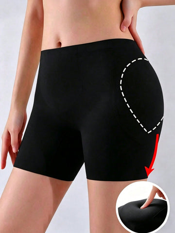Women's seamless hip and butt lifting shapewear shorts with detachable sponge padding